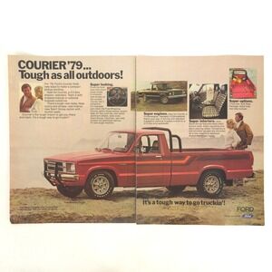 Vintage Ford Courier Pickup Print Ad Compact Truck 1979 Collector Show Display